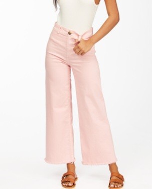 Stradivarius wide leg pants in hot pink