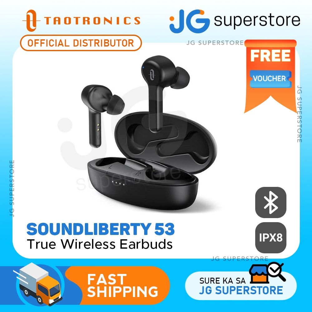 TaoTronics SoundLiberty 53 True Wireless Earbuds Bluetooth 5.0 TWS Earphones with 5h Playtime 33ft Range TT BH053 JG Superstore