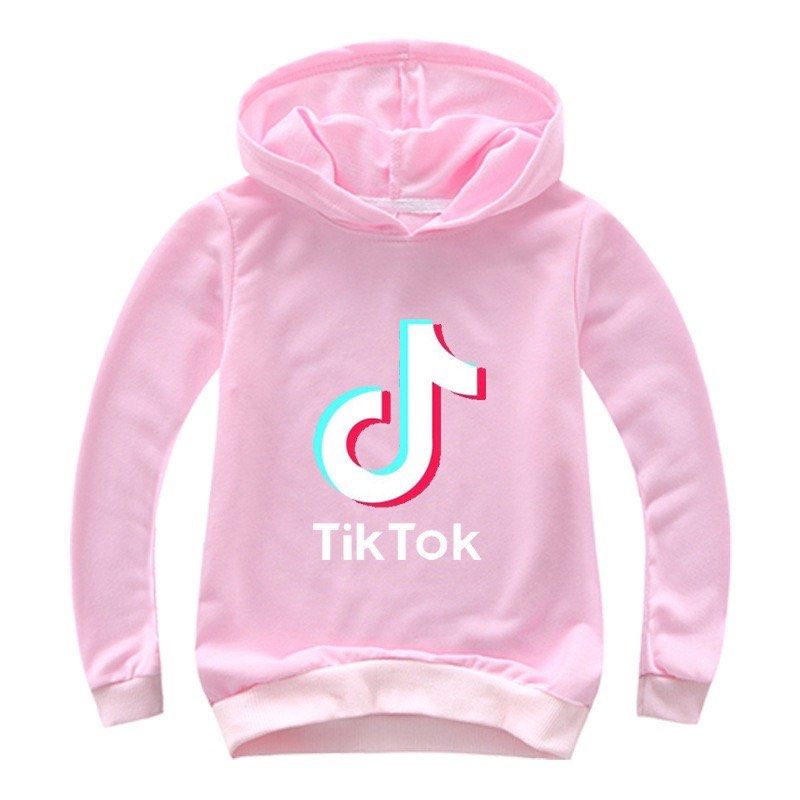 TIKTOK HOODIE PINK BLACK PURPLE KIDS TEE LONG SLEEVE HOOD JACKET Babies Kids Babies Kids Fashion on Carousell