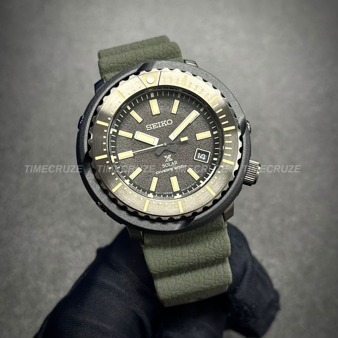 Time Cruze Seiko SNE543 Prospex Solar Military Green Silicone Men Watch SNE543P1 Men s Fashion Watches Accessories Watches on Carousell