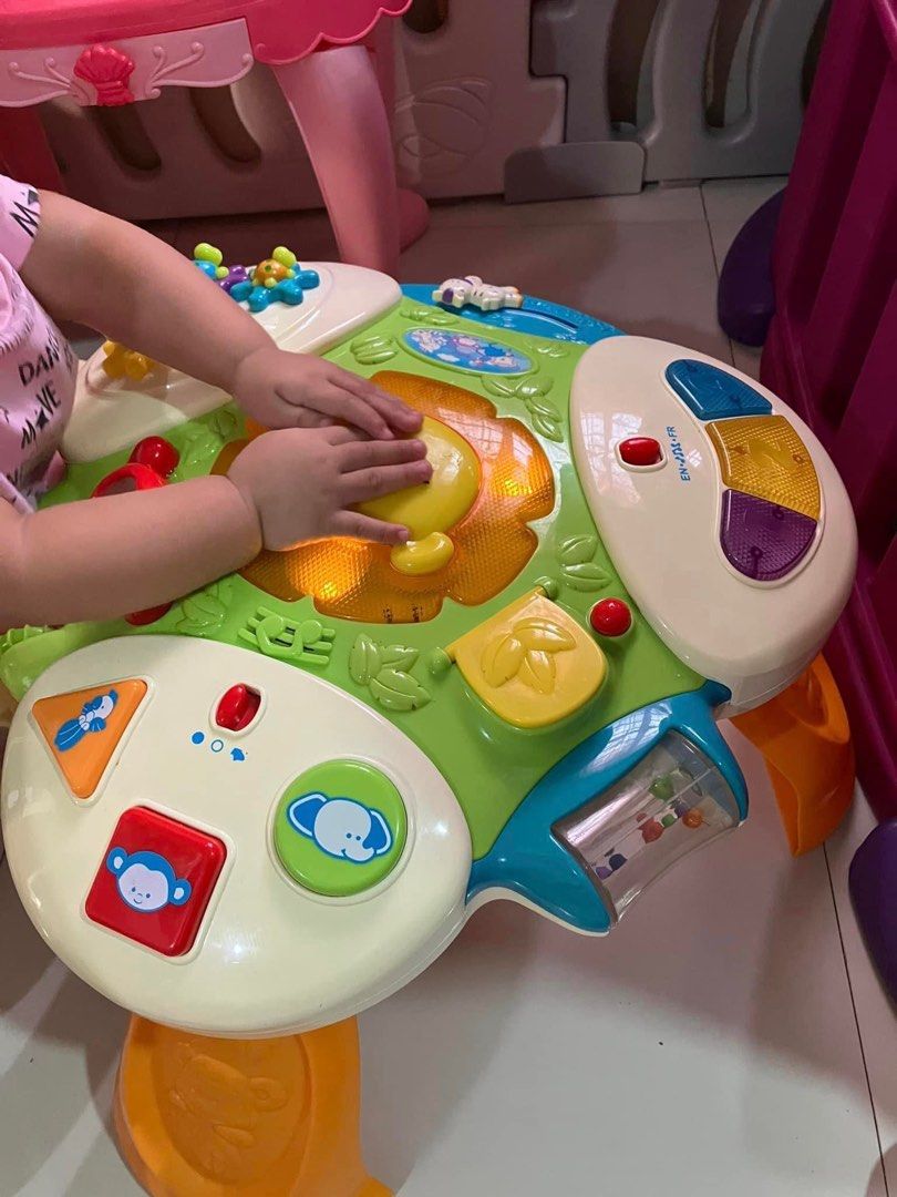 ToyRUs Activity Table ! ✨ (Category: Infant Playtime) located in Quezon City. Submitted by gratefulmomanddadph (Listing ID 1238701424, Image 2). Description: ToyRUs Activity Table ! ✨ -Both has lights & Sounds . -No Issue & No Cracks . -No writing of pen/colors. -Everything Works Well. Your Kiddo will Surely Love It ! Actual Photos! Super Ganda 🤍 Onhand at Bagong Silangan Qc! Video upon Request of Interested or Sure Buyer 💋 Grabe mura 🫣 sa eba