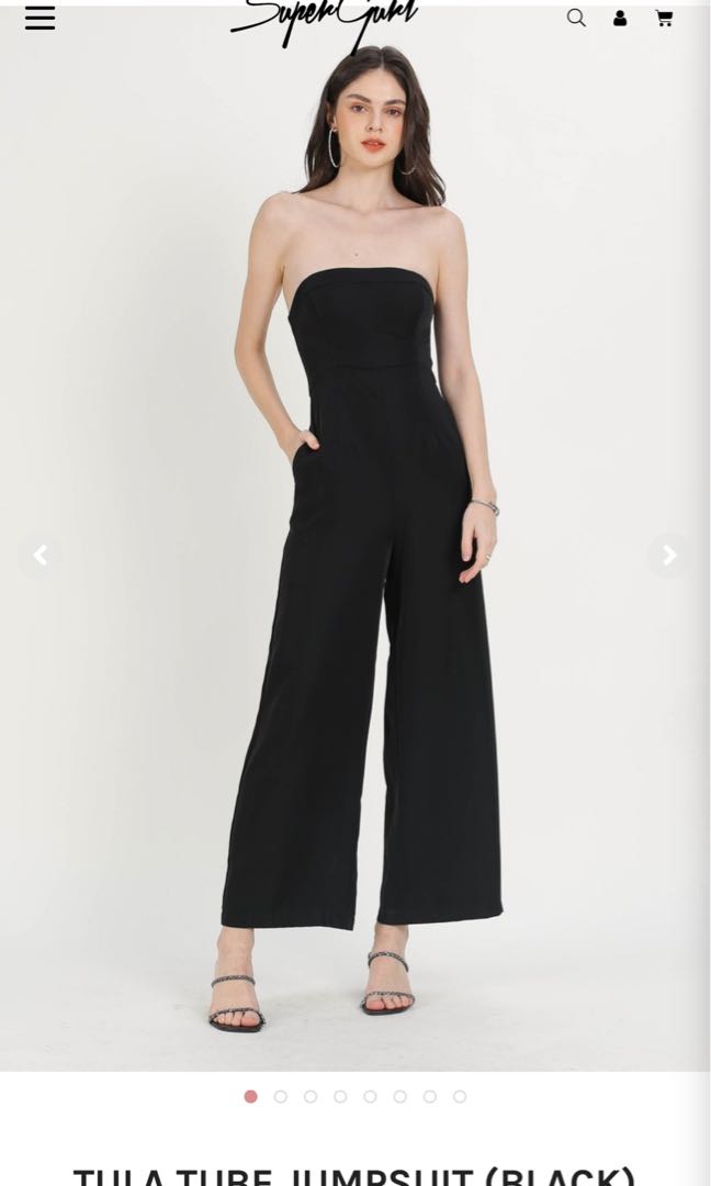 Tube sales jumpsuit black