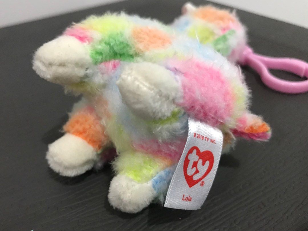 Ty Inc 6 Beanie Babies Multicolor Regular Lola Llama Plush Toy