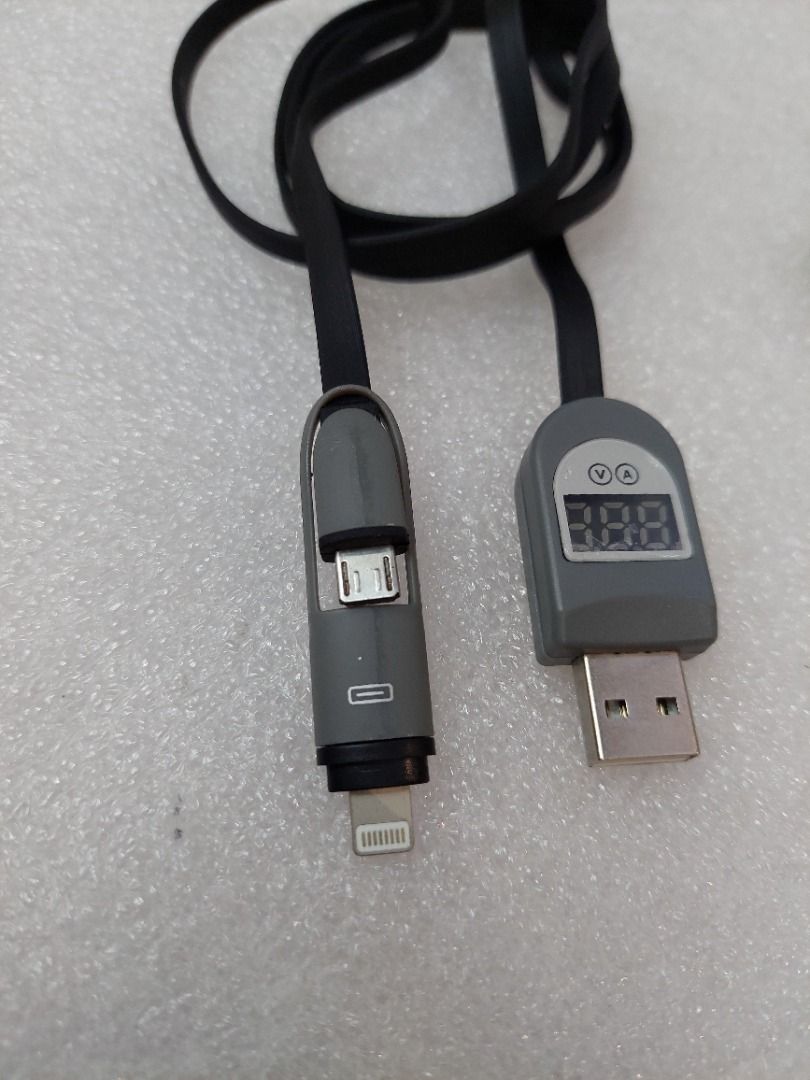USB Male to Lightning Male/Micro Male USB 1 meter (Digital Indicator ...