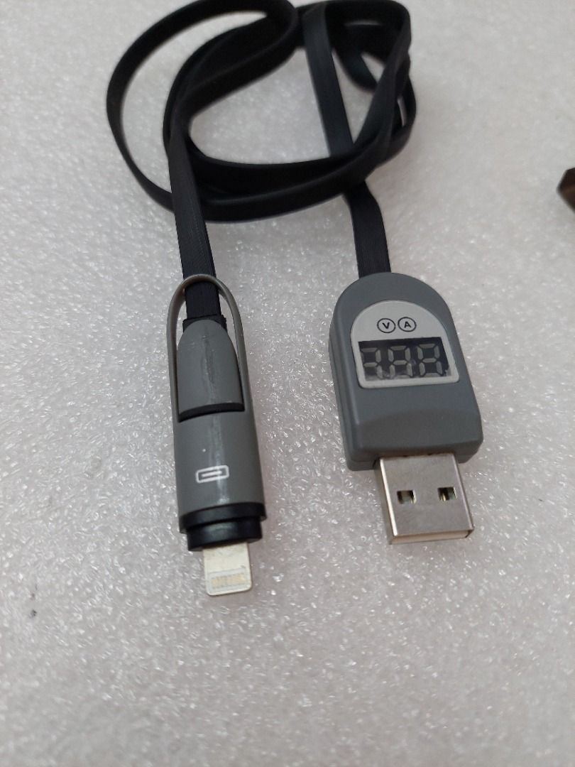 USB Male to Lightning Male/Micro Male USB 1 meter (Digital Indicator ...