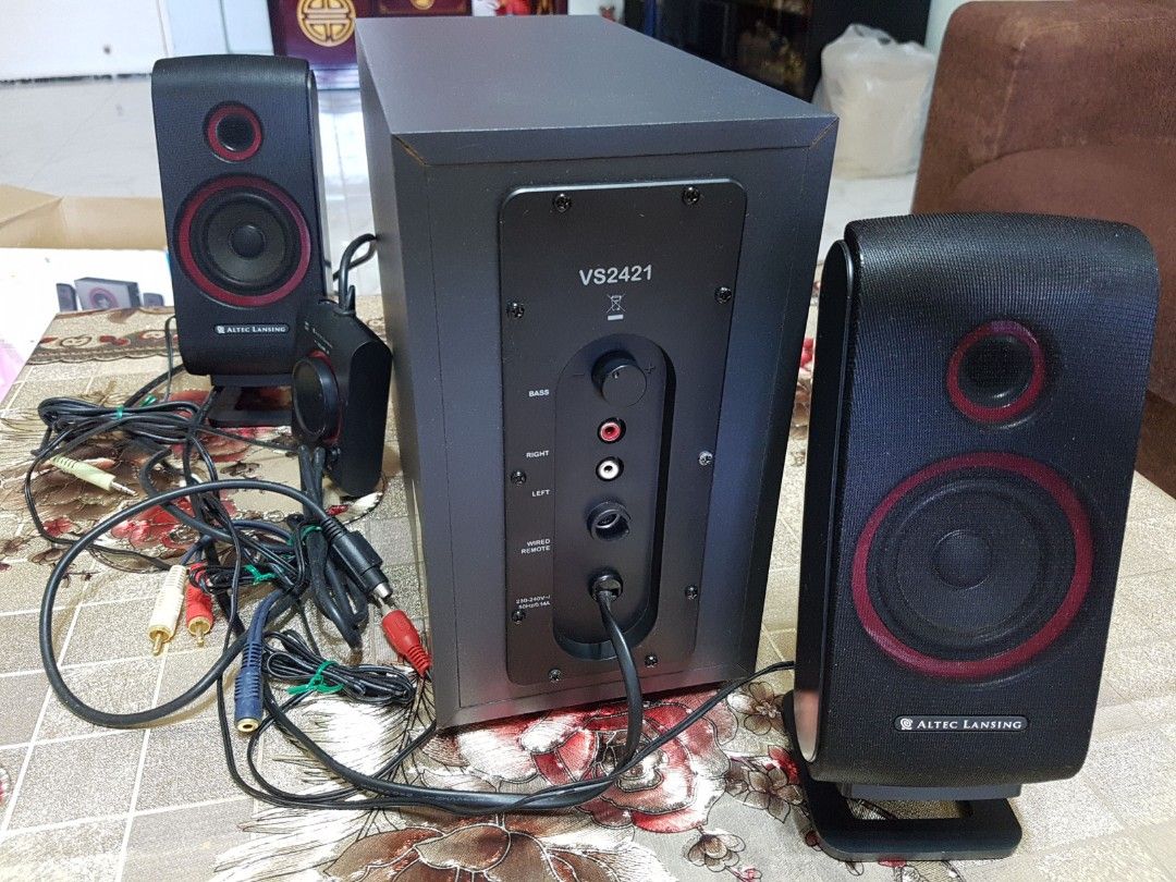 (USED) ALTEC LANSING VS2421 SOUND SYSTEM computer speaker audio output
