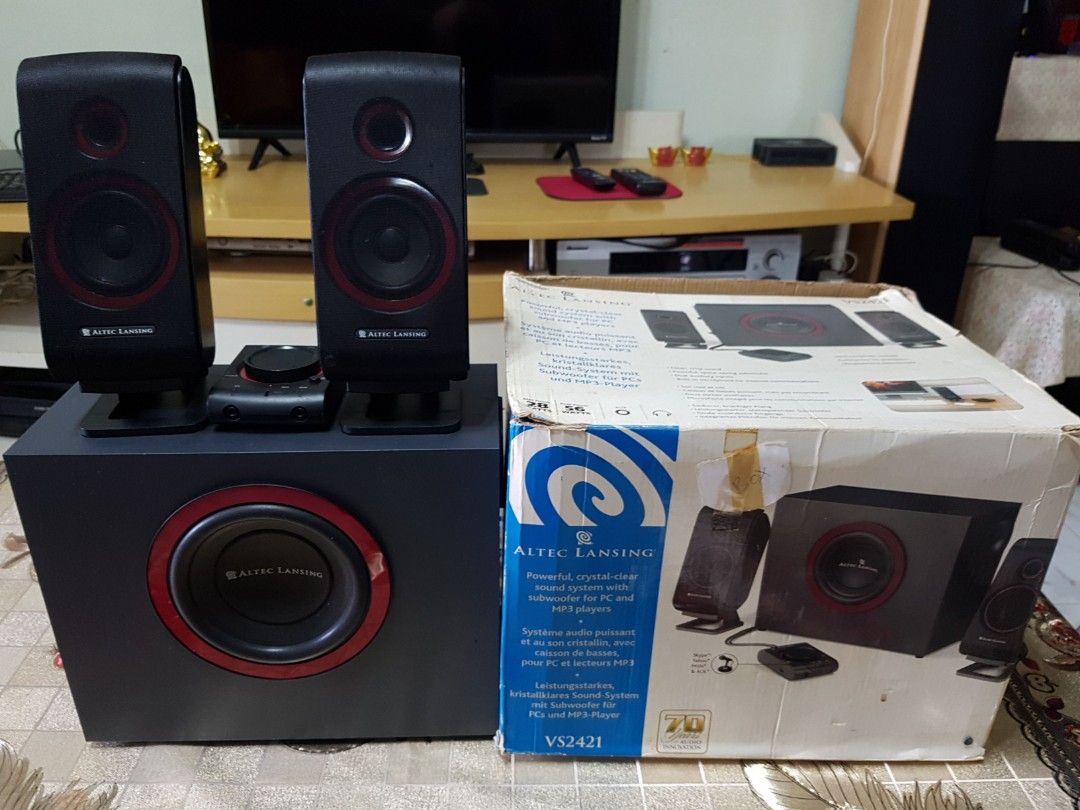 (USED) ALTEC LANSING VS2421 SOUND SYSTEM computer speaker audio output
