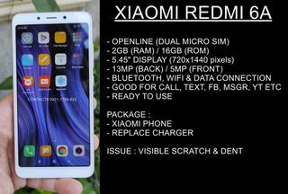 USED XIAOMI REDMI 6A ANDROID PHONE