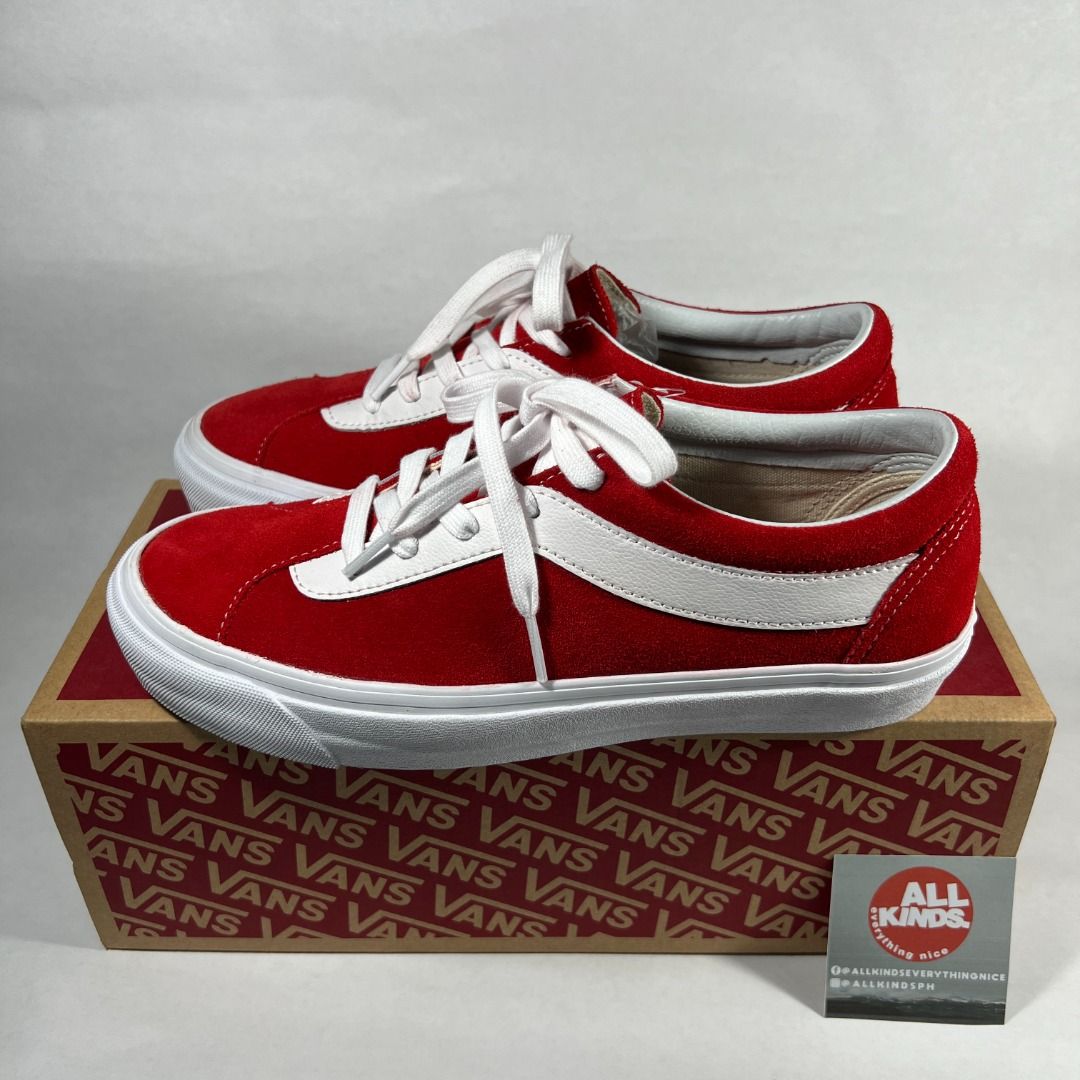 Vans bold red cheap