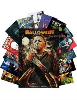 VINTAGE HORROR MOVIE POSTER-STICKER 7.8"×11.8 (Waterproof, imported from US)
