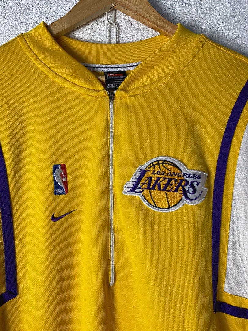 Vtg Nike NBA Los Angeles Lakers Quarter-Zip Warm-Up Jersey