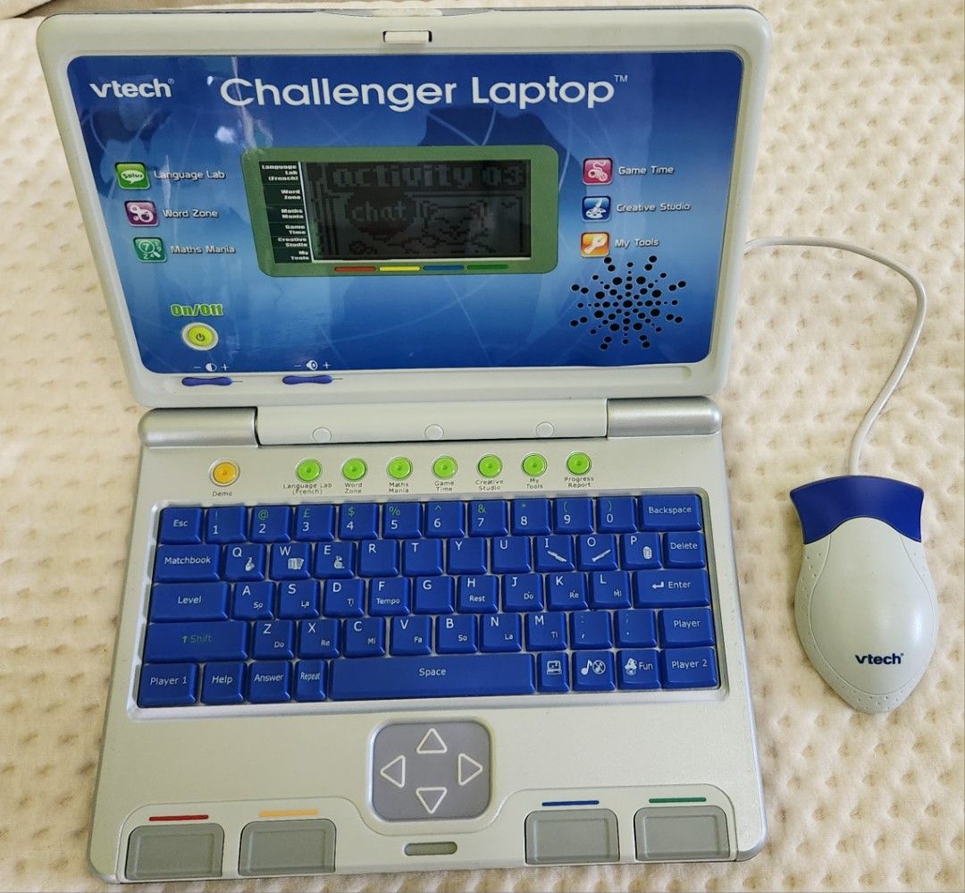 VTech Challenger Kids Laptop - Blue : : Toys & Games