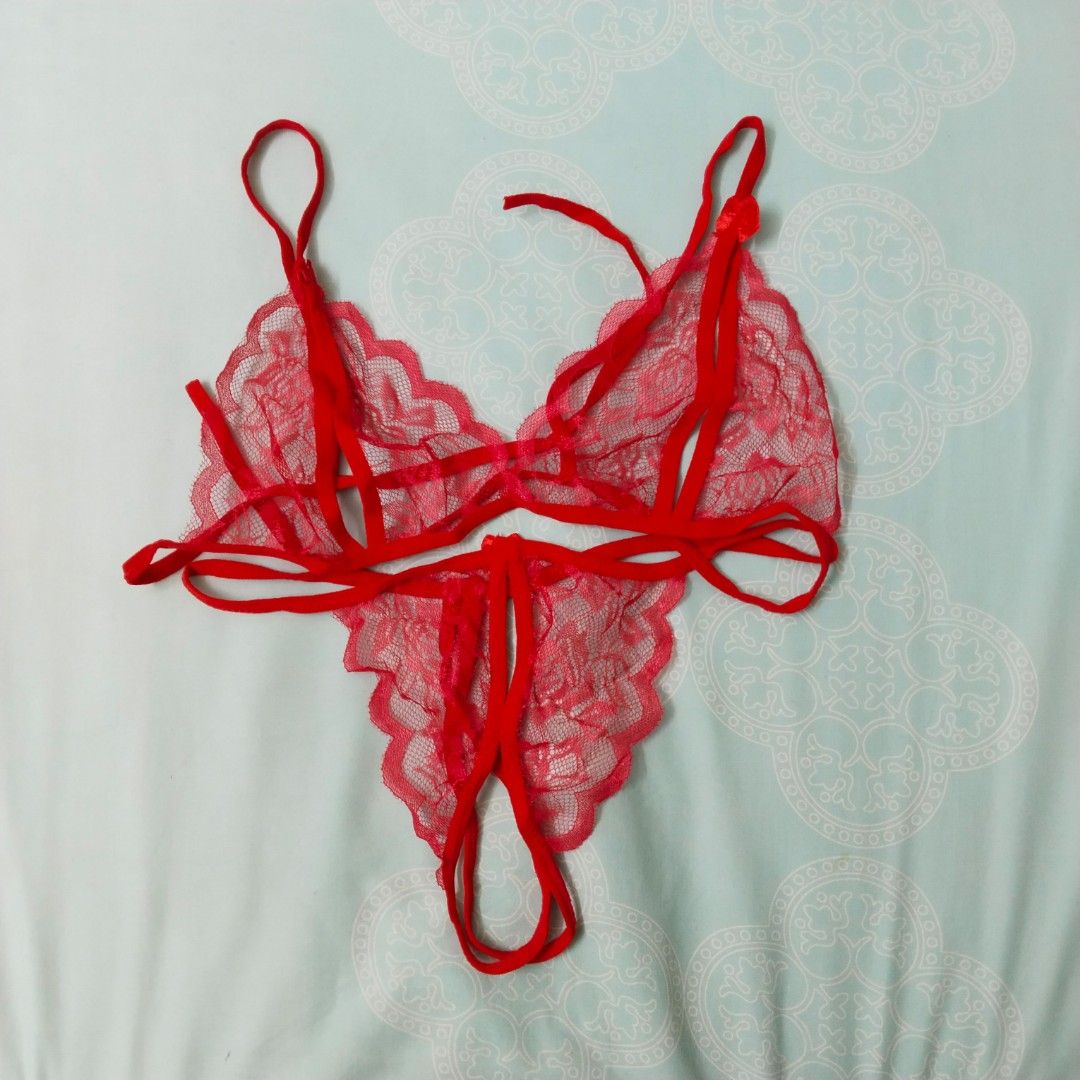 4 FOR RM15] Women sexy lace bikini set baju tidur sleepwear