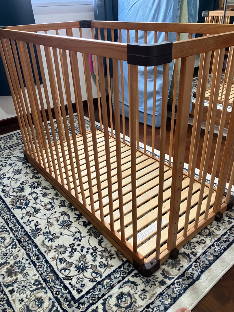 Wooden baby cot, Babies & Kids, Baby Nursery & Kids Furniture, Cots