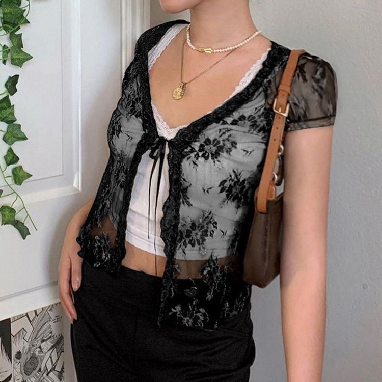 Black lace top - Women's fashion