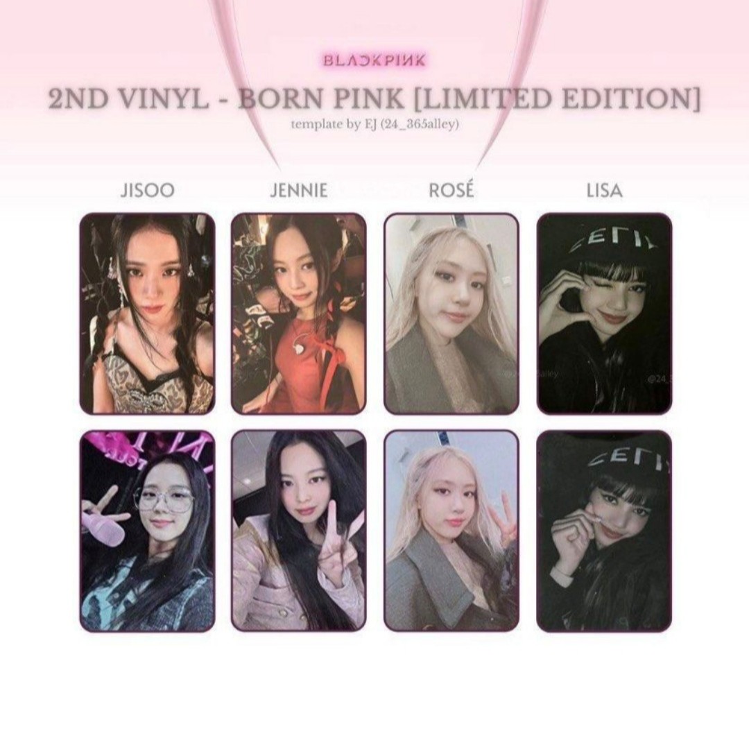 BLACKPINK BORN PINK VINYL LP LIMITED EDITION OFFICIAL PHOTOCARD