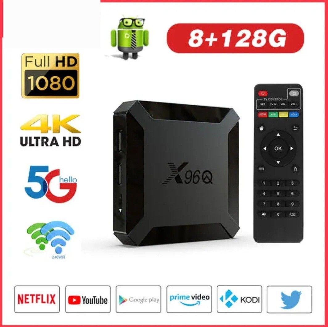 Android 10.0 TV Box X96Q Quad Core HD 4K Media Stream Player Mini PC 2.4G  WiFi