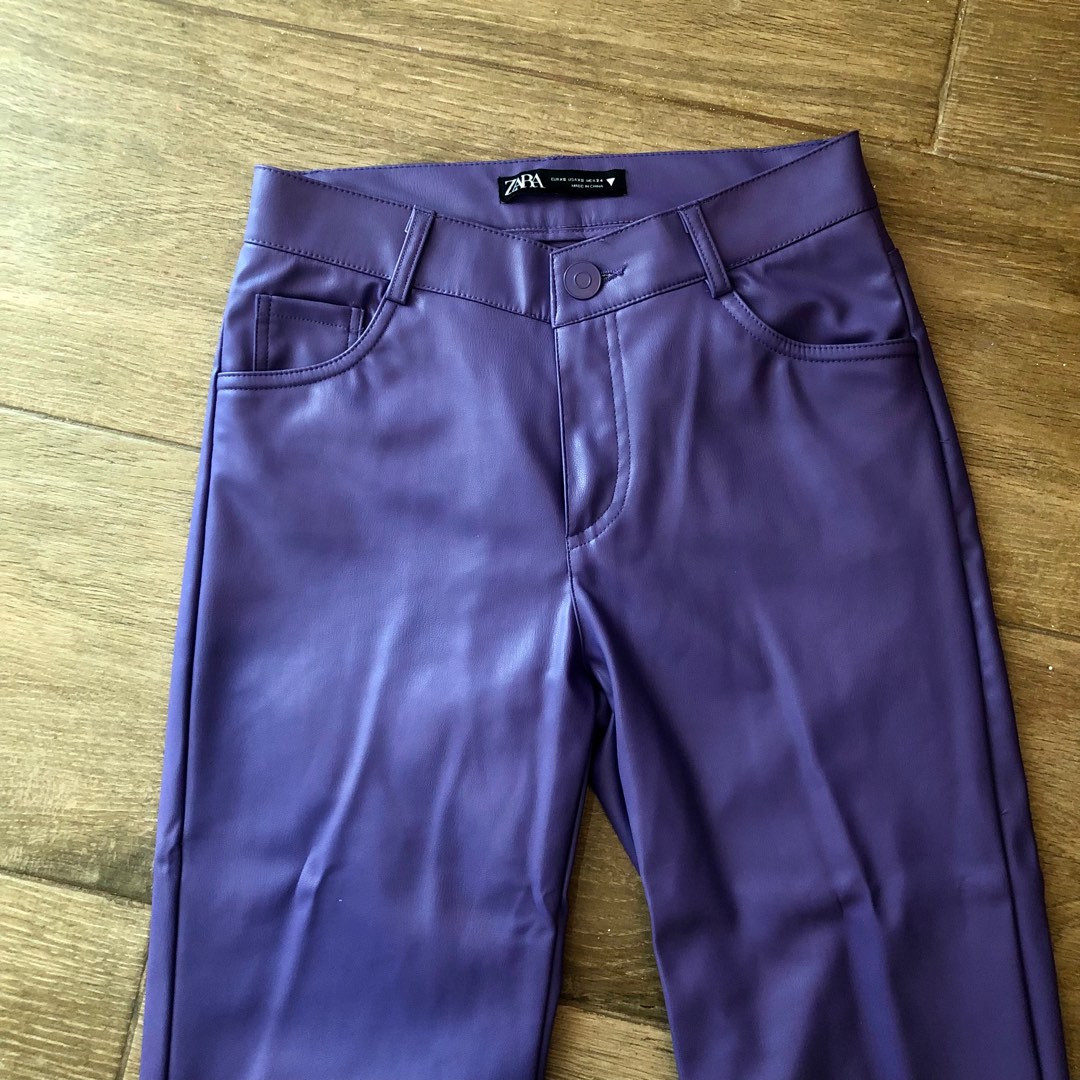 Zara leather pants on Carousell