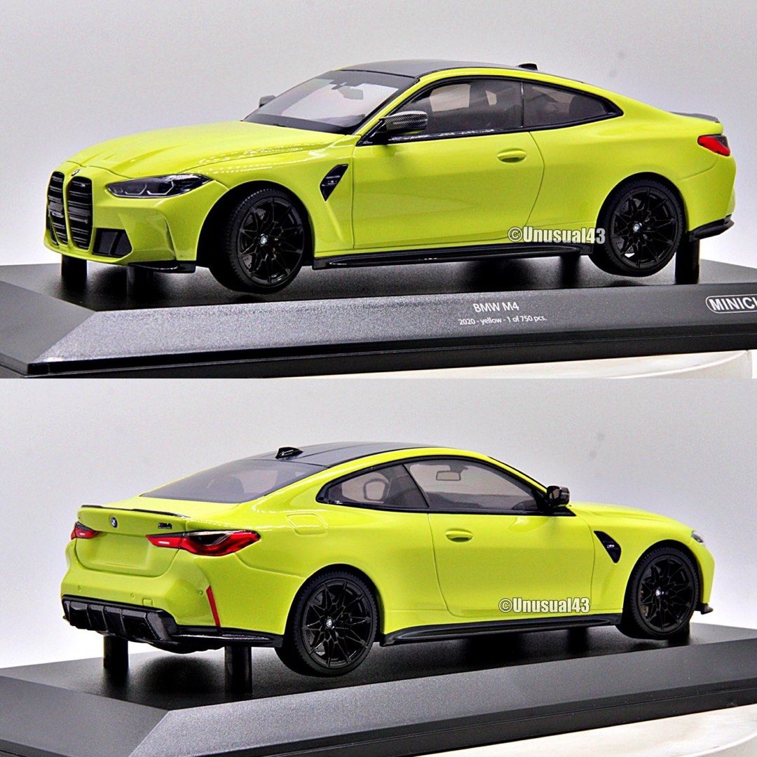 1/18 Minichamps BMW M4 (G82) Yellow M3 M5, Hobbies & Toys, Toys & Games on  Carousell