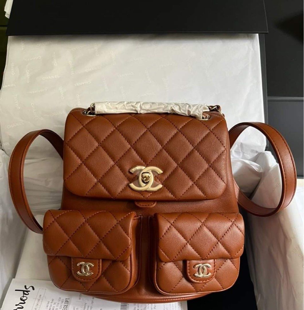 ❗️23A Chanel Backpack Medium Caramel Lambskin Lghw, Luxury, Bags & Wallets  on Carousell