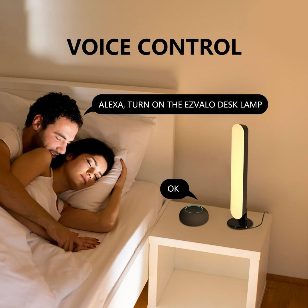 EZVALO Smart Desk Lamp with APP Control, Eye-Caring Auto-Dimming