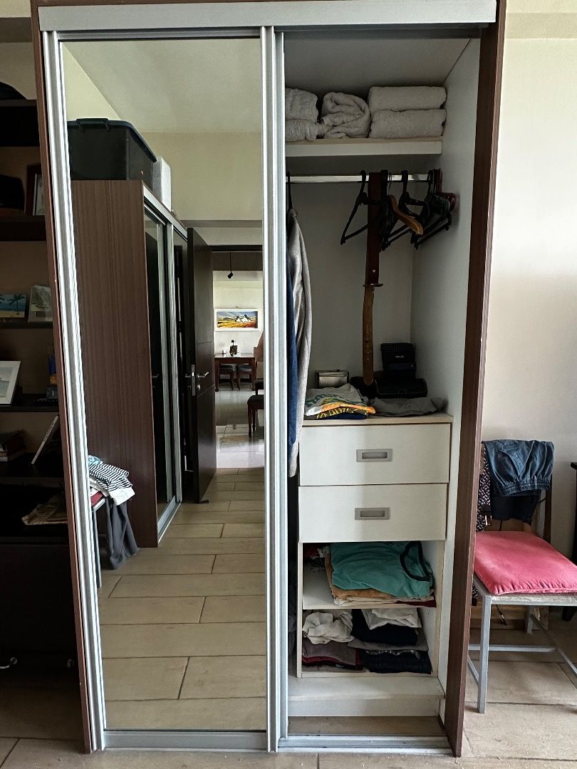 2Door Wardrobe, 1.2m 2 Full Body Mirrors, sliding Doors on Carousell