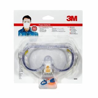 3 PC SET 3M Goggles, Mask and Ear Plugs Set Project Safety Kit Respirator Eye & Ear Protection