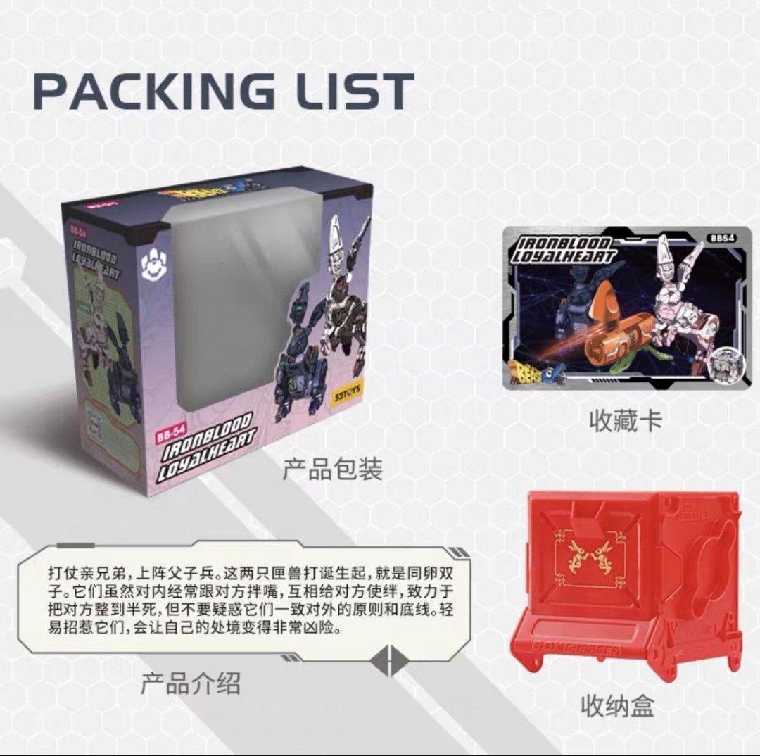 52TOYS BEASTBOX BB-54 IRONBLOOD LOYALHEART THE RABBITS MEGABOX ...