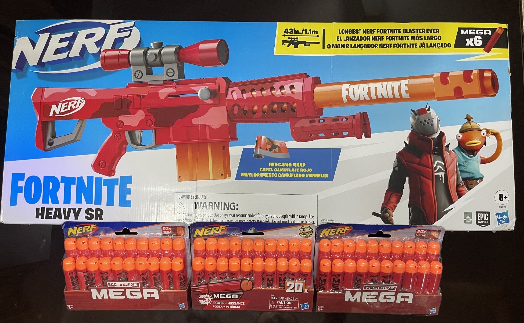 Nerf - Fortnite Blaster Heavy SR 6 Fléchettes