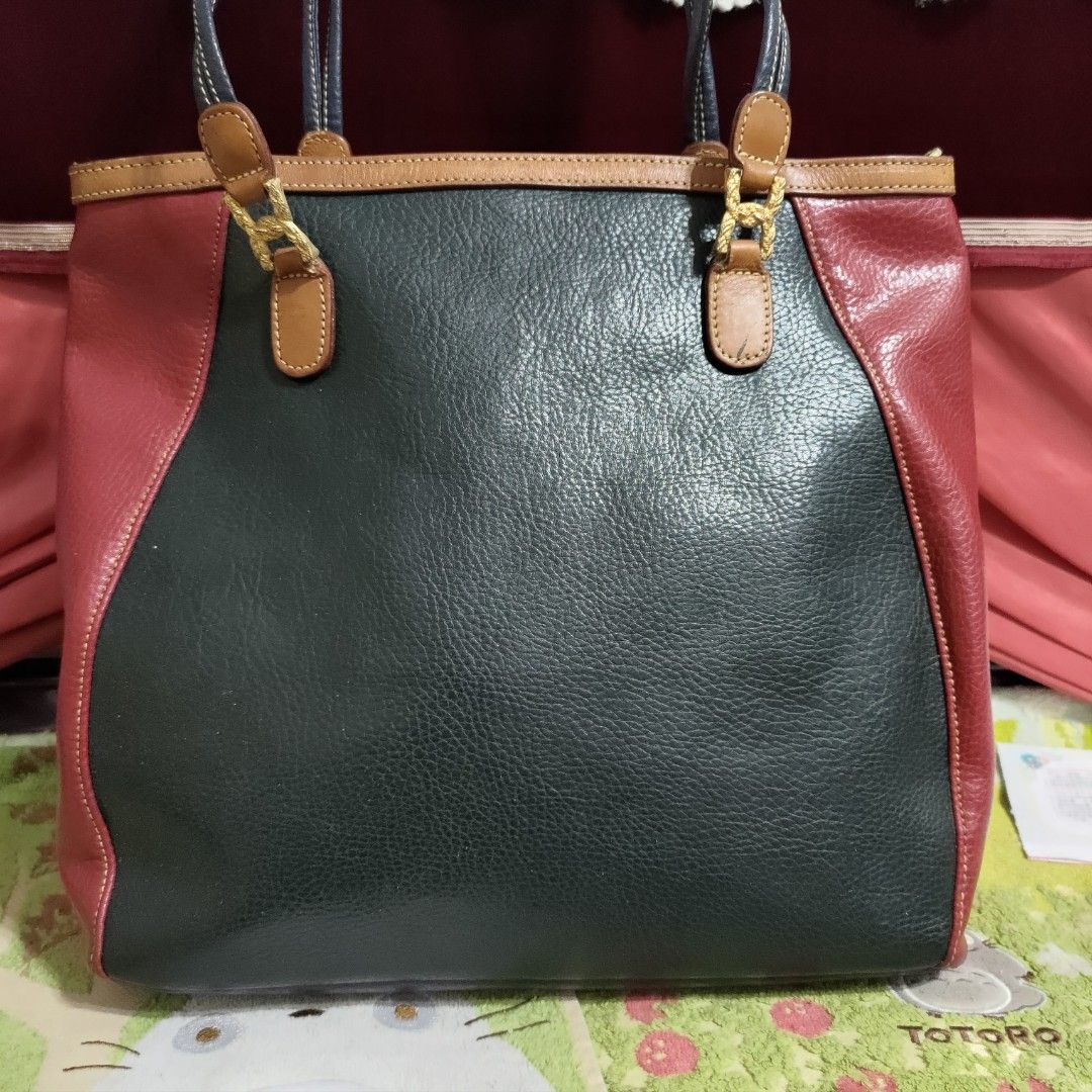 法國品牌LA TOUR ElFFEL 真皮大容量托特包2200, 她的時尚, 包包、錢包, 肩背、側背包在旋轉拍賣