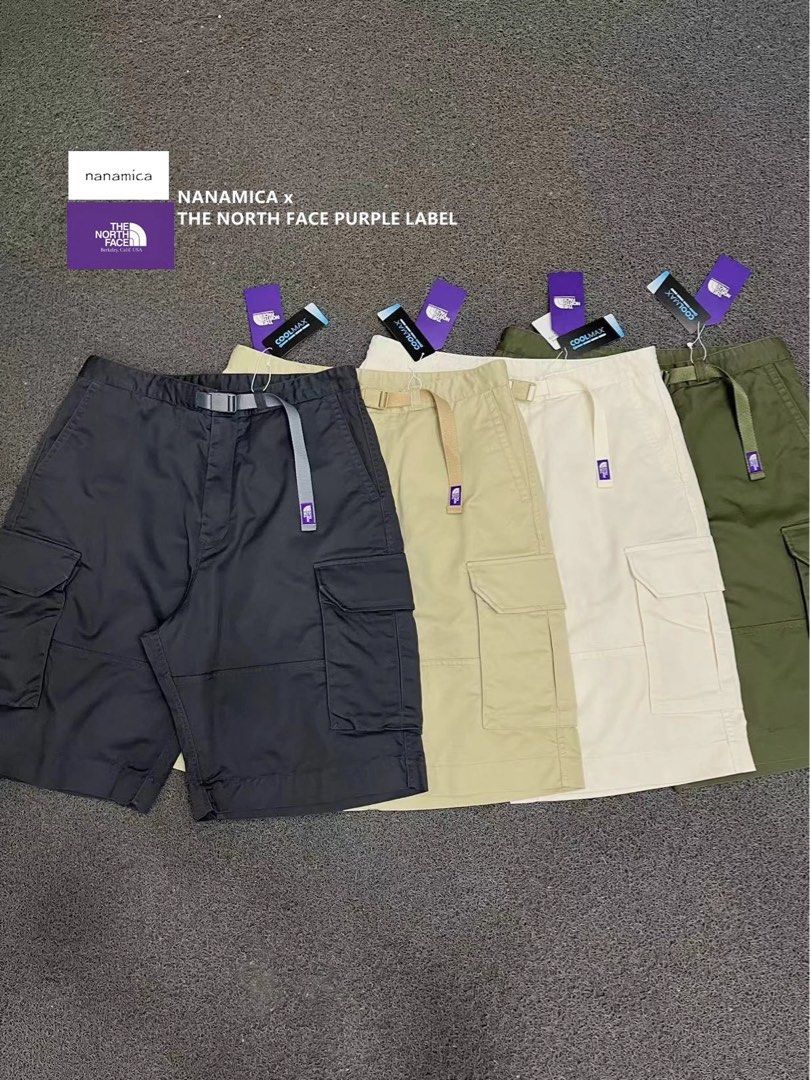 Men's The North Face Purple Label Nanamica Green Cotton Twill Shorts New