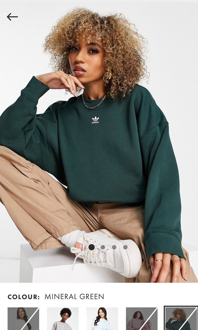 Højttaler kombination Efterår Adidas originals essentials sweatshirt in collegiate green, Women's  Fashion, Tops, Longsleeves on Carousell