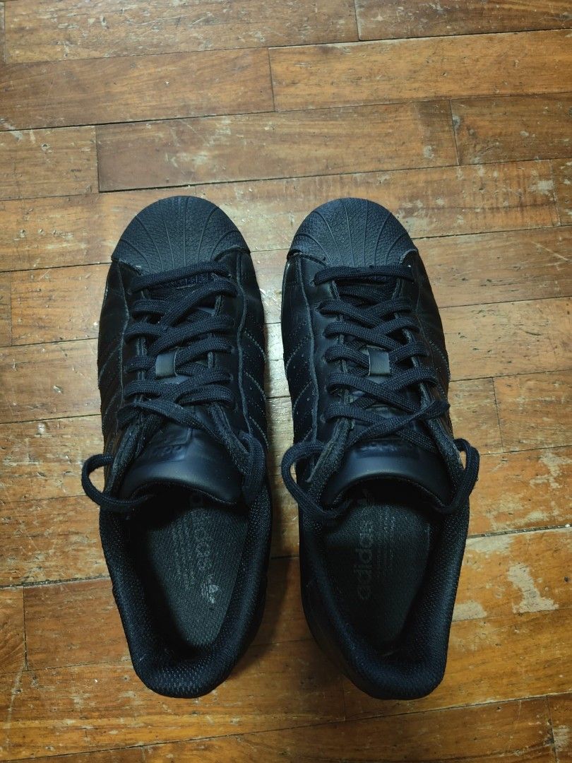 Full black superstars on sale