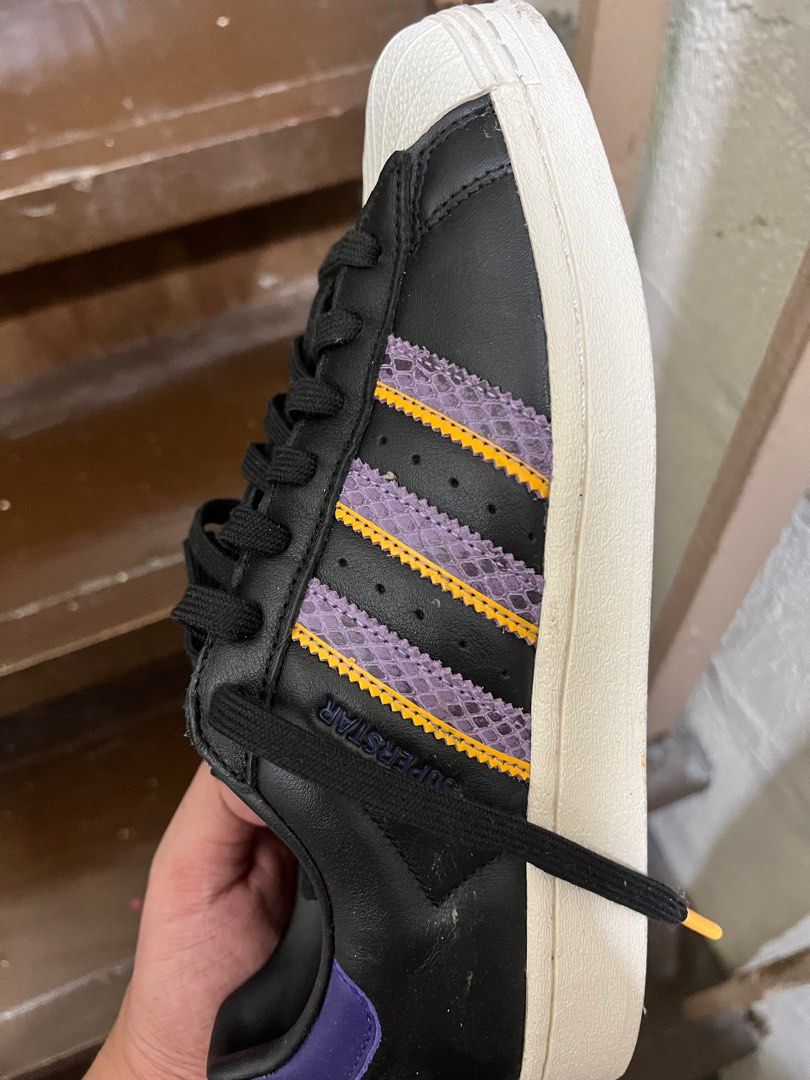 adidas superstar, lakers colorway, Men's Fashion, Footwear, Sneakers on  Carousell
