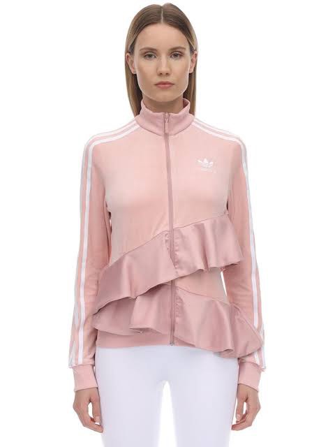 BNWT Adidas X JKoo Pink Ruffled Jacket Women s Fashion Coats Jackets and Outerwear on Carousell