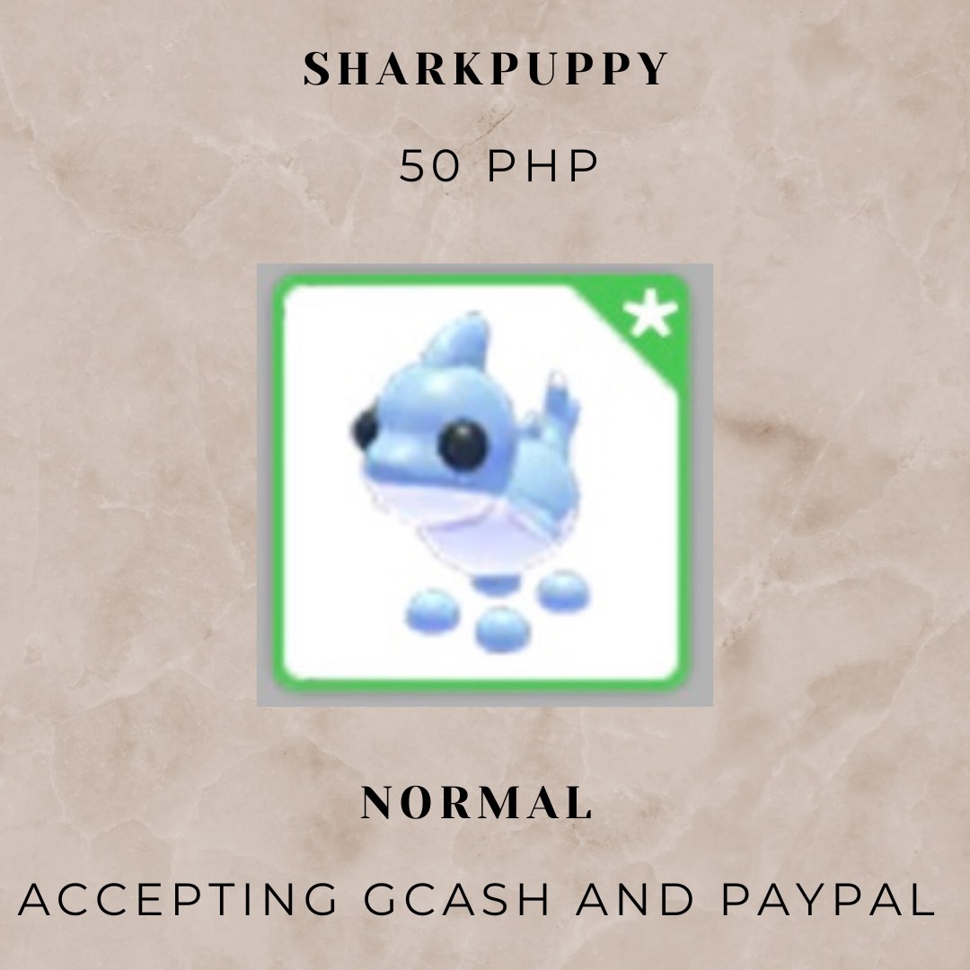 Adopt Me Pets Shark Puppy, Video Gaming, Gaming Accessories, InGame