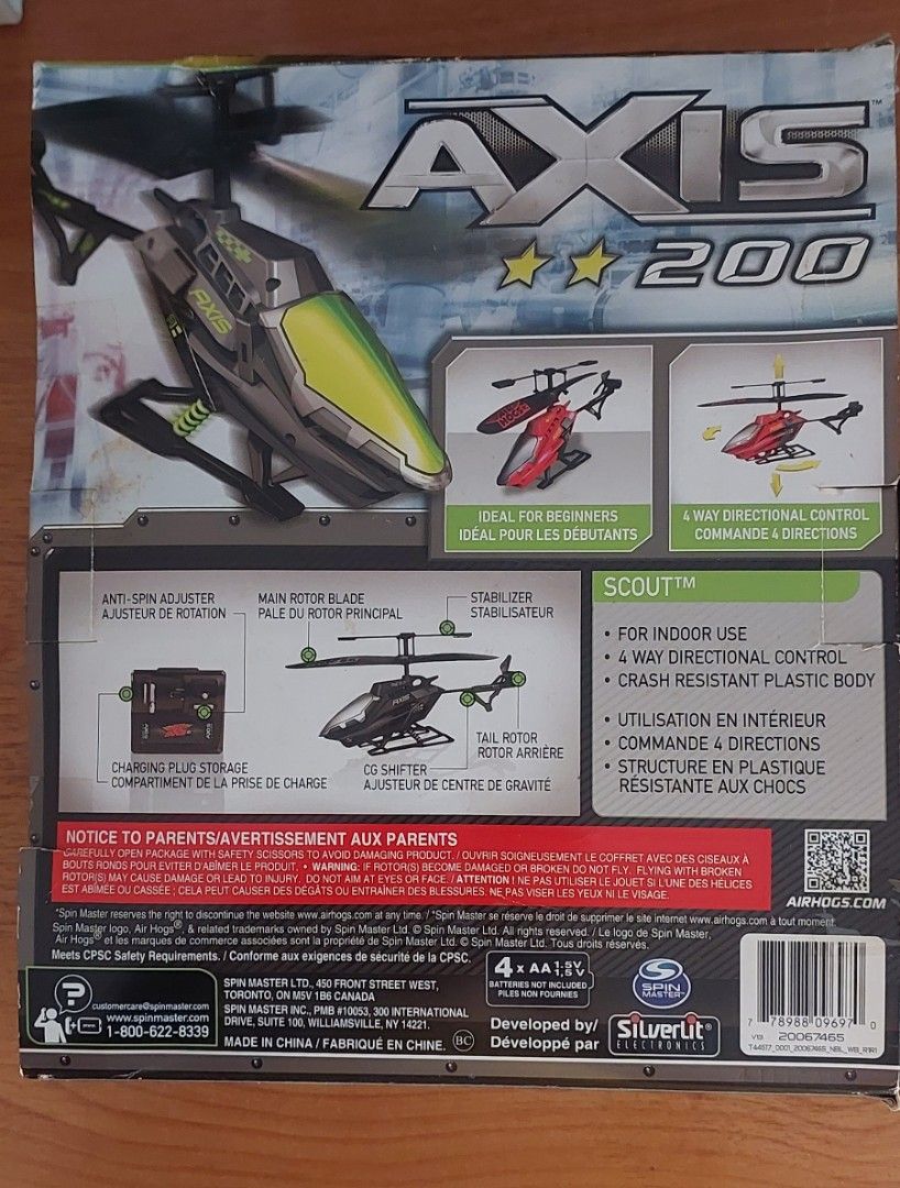 Air hogs cheap helicopter axis 200