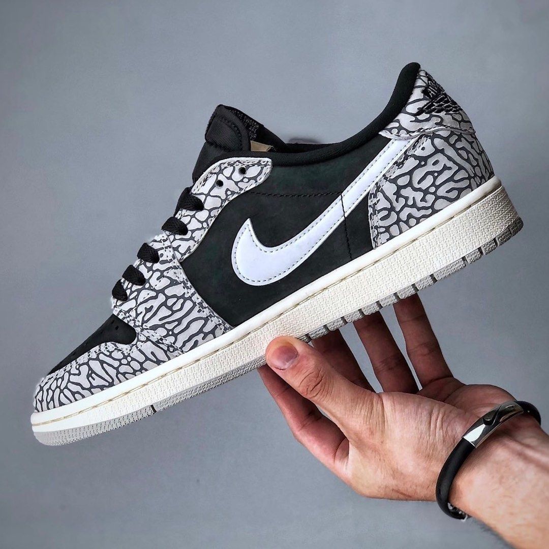 Air Jordan 1 Retro Low OG “Black Cement”, Men's Fashion, Footwear