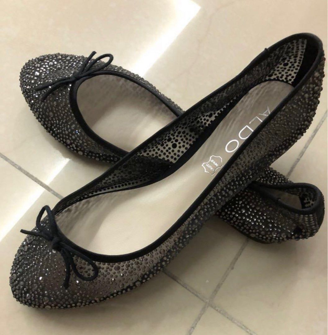 Aldo black bling flats EU37