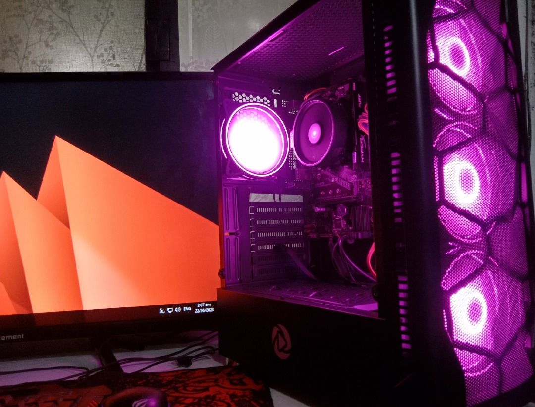 AMD DDR4 GAMING PC (Category: Desktops) located in Las Pinas. Submitted by mikko.gomez (Listing ID 1238785749, Image 1). Description: For sale Gaming Desktop Only No Monitor Specs: Amd a10-9700 3.50ghz (10 Compute Cores) Gigabyte GA-A320M-S2H V2 (AM4) w/ nvme slot AMD Wraith Cooler 8GB RAM HyperX Fury DDR4 (Single) 240GB SSD 500W Deepcool True Rated PSU Radeon R7 Integrated graphics (on-procie) Inplay Meteor 03 Gaming case with Led Fans (Brand ne