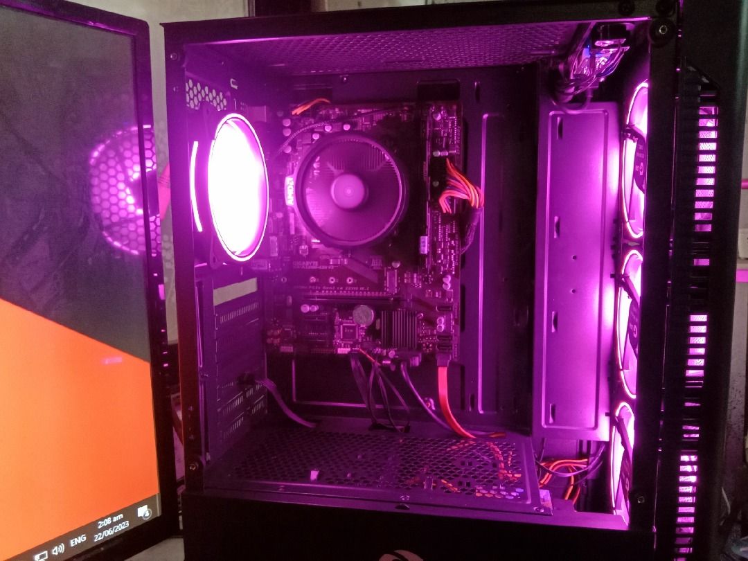 AMD DDR4 GAMING PC (Category: Desktops) located in Las Pinas. Submitted by mikko.gomez (Listing ID 1238785749, Image 2). Description: For sale Gaming Desktop Only No Monitor Specs: Amd a10-9700 3.50ghz (10 Compute Cores) Gigabyte GA-A320M-S2H V2 (AM4) w/ nvme slot AMD Wraith Cooler 8GB RAM HyperX Fury DDR4 (Single) 240GB SSD 500W Deepcool True Rated PSU Radeon R7 Integrated graphics (on-procie) Inplay Meteor 03 Gaming case with Led Fans (Brand ne