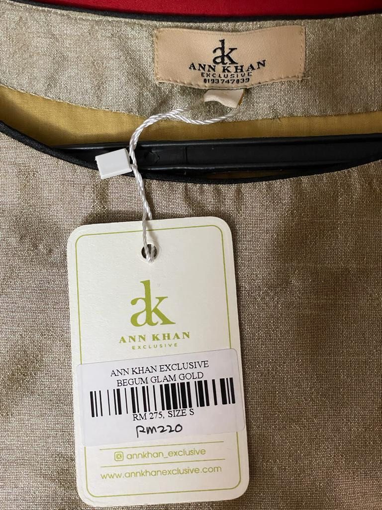 Ann Khan Exclusive Begum Glam Gold, Women's Fashion, Muslimah Fashion(05)