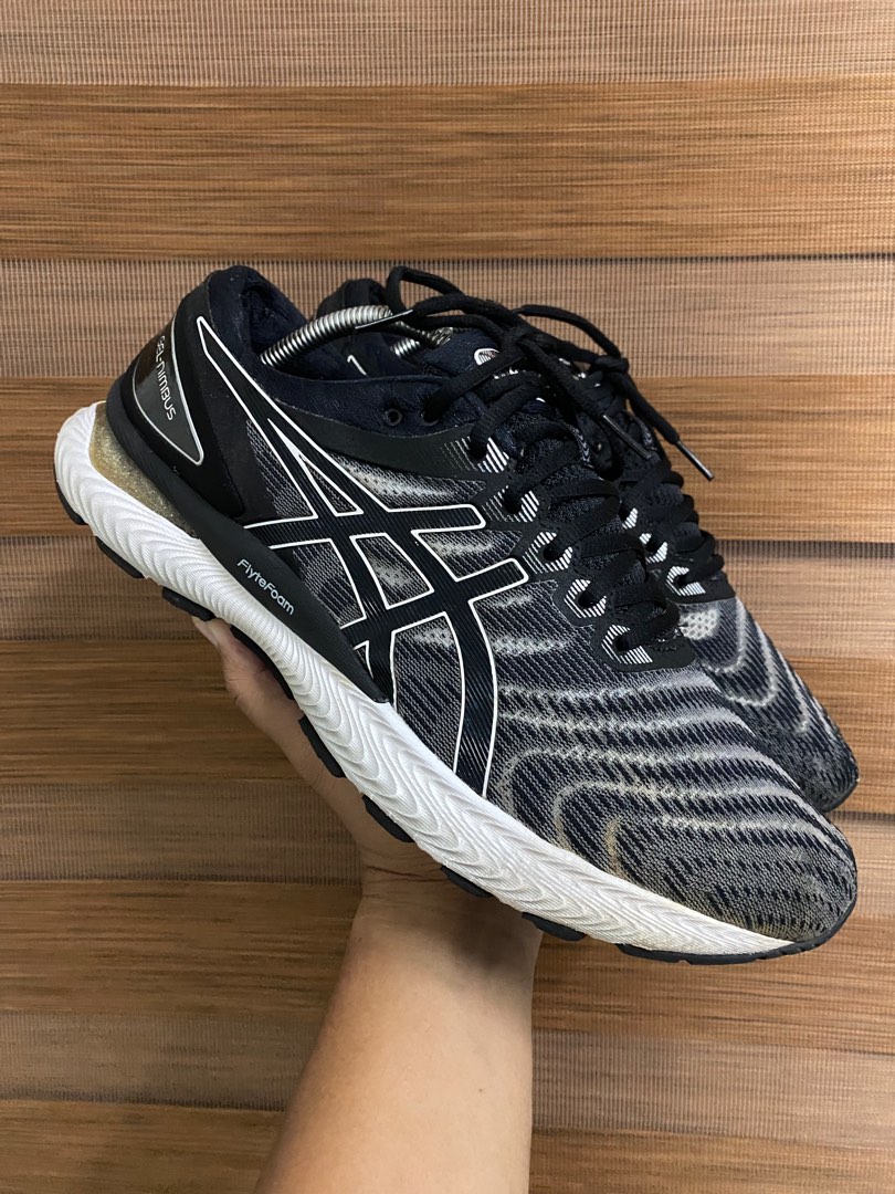 Asics gel nimbus 22 black white online