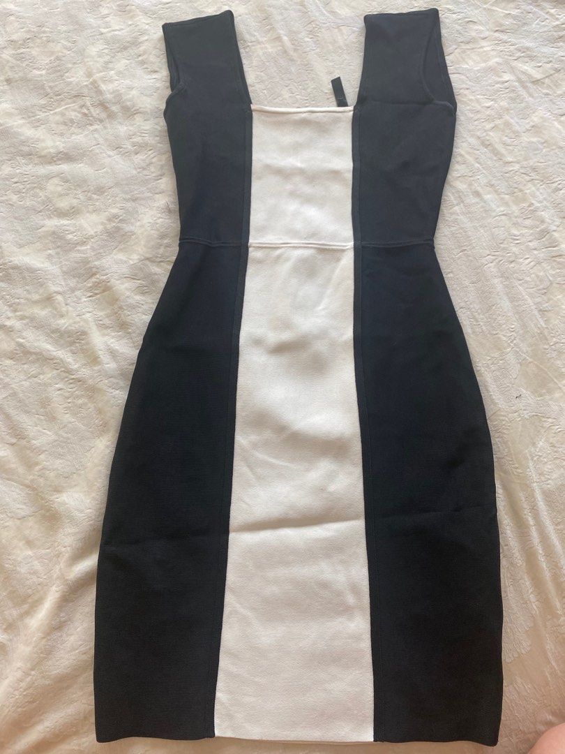 Authentic BCBG Max Azria Vela Black and White Bandage Dress, Women's  Fashion, Dresses & Sets, Dresses on Carousell