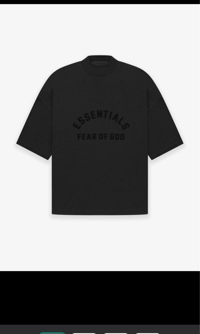 Fear of God Essentials Jet Black T-Shirt