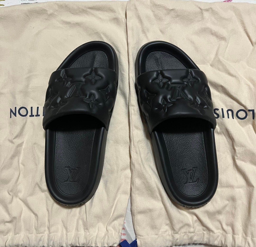 Retail Louis Vuitton Waterfront Mule Slides (Black) For QC