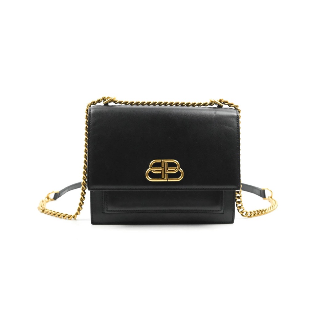 Balenciaga sharp shop clutch on chain