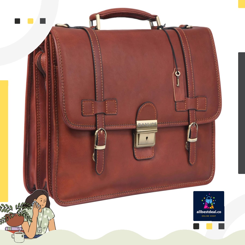Full grain briefcase store