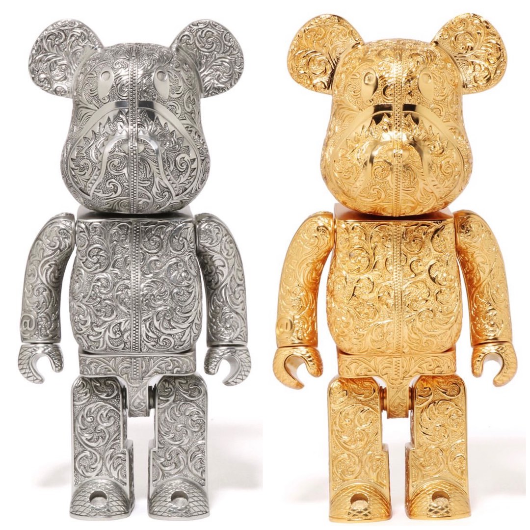 Bearbrick x Royal Selangor x BAPE Shark 400% Gold - US