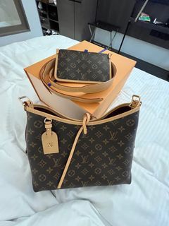 LV carryall PM black leather bag Bag organizer, Luxury, Accessories on  Carousell